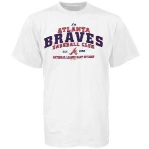  Majestic Atlanta Braves White Fan Club T shirt Sports 