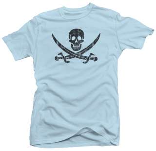 Jolly Roger Skull Pirate Flag Symbol New Retro T shirt  