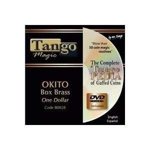    Okito Coin Box (Brass) One Dollar by Tango Magic Toys & Games