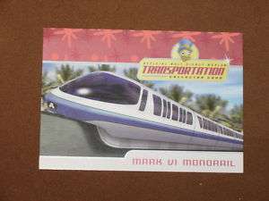 Disney Blue Monorail Transportation Card Jiminy Cricket #10 of 18 