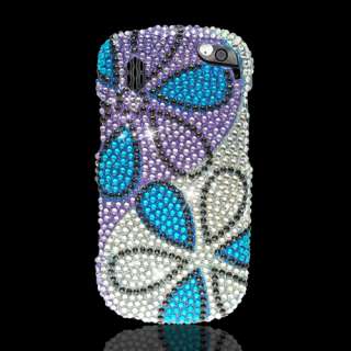   Hotshot 8992 FULL CS DIAMOND Hard Case Flower Blue Purple Silver New
