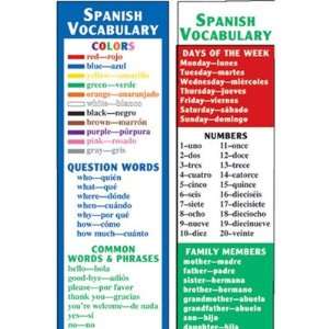  Spanish Vocabulary Smart Bookmarks Toys & Games