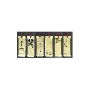  Brass Plated Bookmarks Pack of 6 Assorted