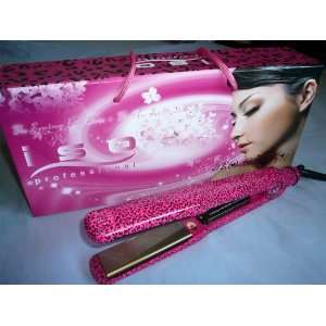 Iso Professional Hair Iron OmegaHot Pink Leopard+Itay 8 Stack 