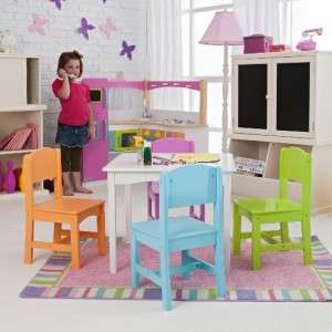 Childrens Nantucket Big N Bright Table and 4 Chair Set New  
