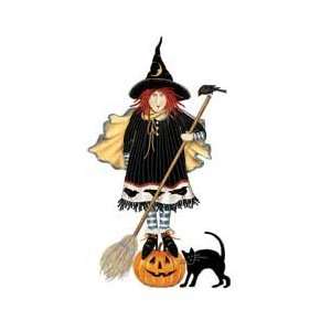  Mary Lake Thompson Witch on Pumpkin Halloween Apron