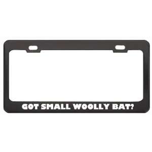 Got Small Woolly Bat? Animals Pets Black Metal License Plate Frame 
