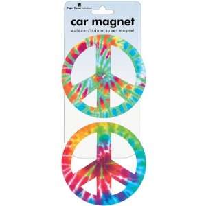  Car Magnet Peace Signs   Tie Dye