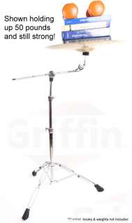 Cymbal Stand With Boom Arm Heavy Duty Drum Hardware Double Braced 