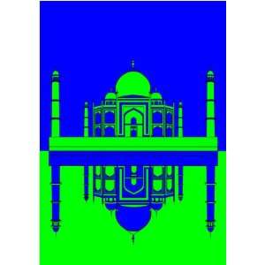   23 Inches x 33 Inches   Taj Mahal Green/Blue in T