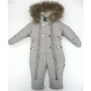  Designer Brin D Herbe Boys Grey Snow Suit   6m Baby