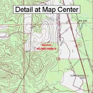  USGS Topographic Quadrangle Map   Richton, Mississippi 