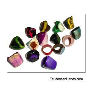  1st class Beaded Tagua Rings, Assorted, Dozen Everything 
