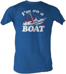 JAWS T Shirt Tee NEW Shark Im On Boat NAVY Adult (MEN)  