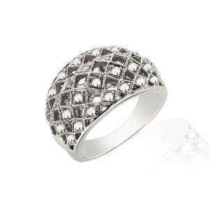  18ct White Gold Diamond Ring Size 6.5 Jewelry