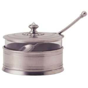 Pewter Parmesan Dish with Spoon by Match Pewter  Kitchen 
