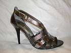 New Guess Peacock 2 Womens Shoes Size 10 Pewter Strappy Open High 