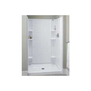    96 Ensemble Tile Shower Back Wall Only, Biscuit