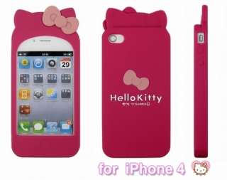   4th Hello Kitty Double Bow Silicone Soft W/Ear Case Lovely M530  