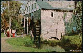 MILL BRIDGE VILLAGE PA John Herr Water Wheel Mill Vtg  