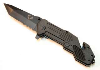 duty black color handle clip holder tactical knife belt cutter