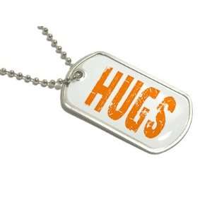  Hugs   Military Dog Tag Keychain Automotive
