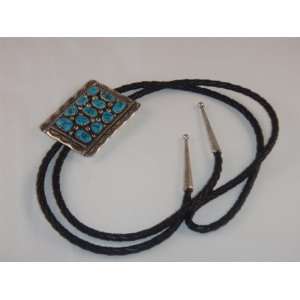  Turquoise Sterling Silver Bolo Tie   BT 0002