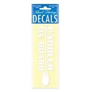  Hawaii Decal Paddler on Board White 5.25 in. x 2.1 in 