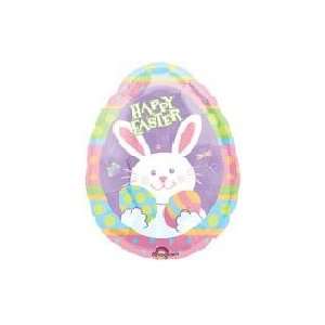  27 Easter Bunny Hugging Eggs 5B22   Mylar Balloon Foil 