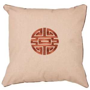   Cotton Cushion Cover / Pillow Sham   Chinese Symbol of Long Life Home