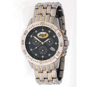   York Jets Silver/Gold Mens Legend Swiss Wrist Watch
