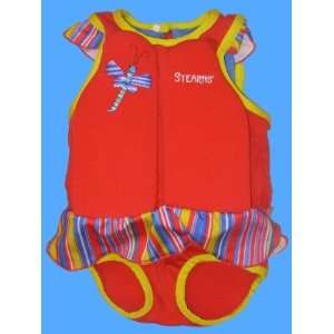  Stearns Swin N Float Girls Red Polywog Swimming Suit 