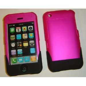  For Apple iPhone Hot Pink 2 Piece Slider Swill Front Back 