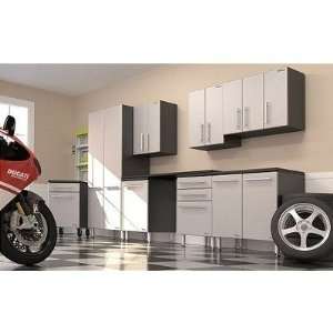  Garage Pro 9 Piece Set with Work Surface, Rolling Casters 