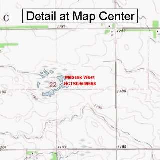  USGS Topographic Quadrangle Map   Milbank West, South 