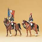 PREISER 10460 HO (187) FRENCH REPUBLICAN GUARDS with ENSIGN 