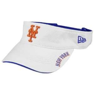 New Era New York Mets White Bullpen Visor  Sports 