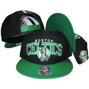  Boston Celtics Black/Green Two Tone Plastic Snapback 