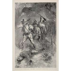 1899 Print Spanish American War Battle Rough Riders   Original Print