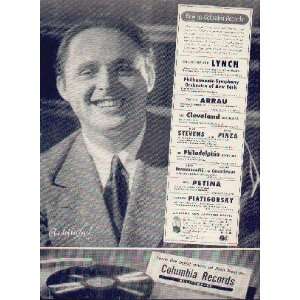   Irish tenor.  1948 Columbia Masterworks Records Ad, A4502A