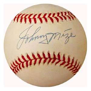  Johnny Mize Autographed / Signed Baseball (James Spence 