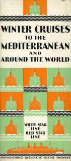   FARES RED AND WHITE STAR MEDITERRANEAN , WORLD CRUISES, 1930  