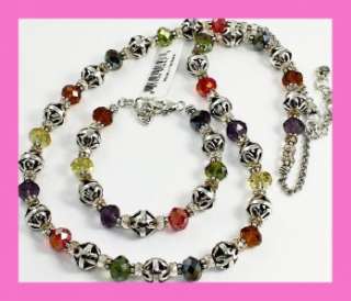 Brighton KALPANA Colorful Bead Long Necklace Bracelet Set NWT & Pouch 