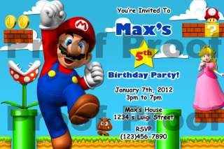 Super Mario Bros Birthday Invitation  
