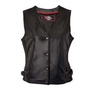 Milwaukee Motorcycle Clothing Company Ladies Vest with Ribbed Kidney 