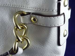 NWT COACH Leather Brooke White Free Ship Handbag purse Authentic 17165 