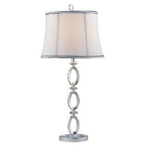  Mario Lamps 09T533 Polished Crystal Table Lamp, Chrome 