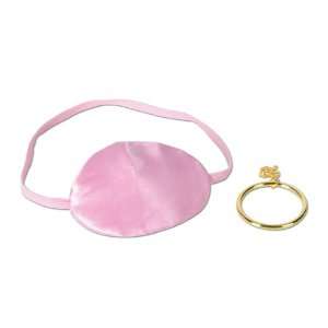  Pink Pirate Eye Patch w/Plastic Gold Earring Case Pack 168 