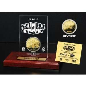  Super Bowl 44 24KT Gold Flip Etched Acylic Everything 