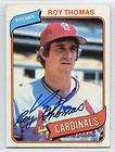1980 Topps SIGNED Autographed 418 Roger Freed Cardinals  